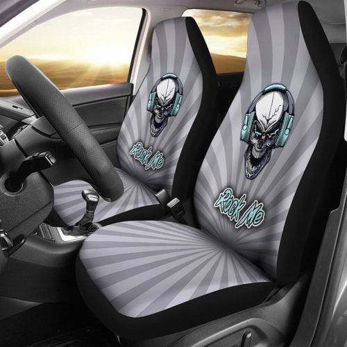 Rock Me Car Seat Covers For Skull Lovers And Music Freaks Universal Fit 225721 - CarInspirations