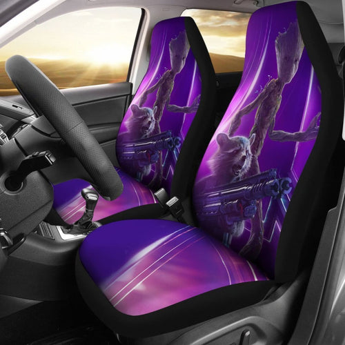 Rocket & Groot Guardians Of The Galaxy Car Seat Covers Lt03 Universal Fit 225721 - CarInspirations