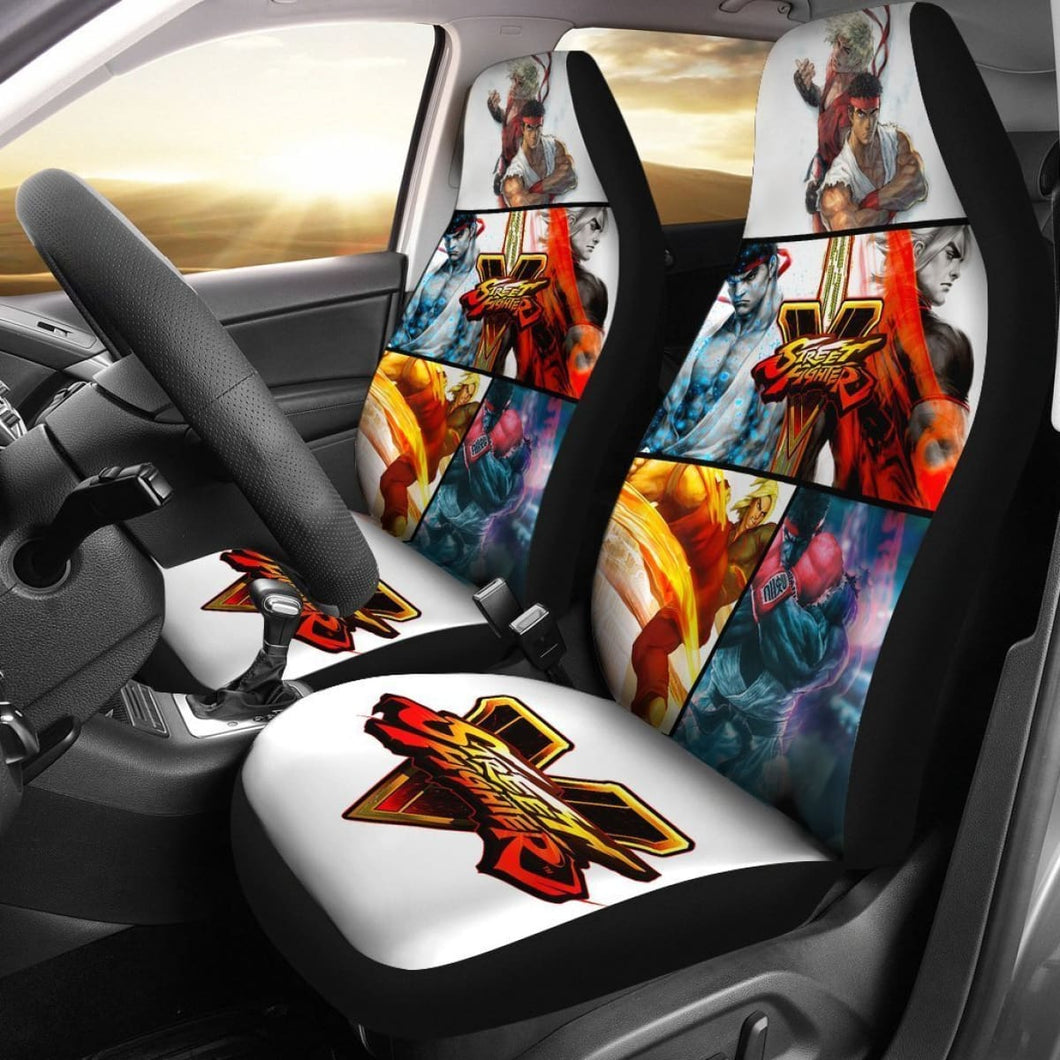 Ryu Vs Ken 2 Street Fighter V Car Seat Covers For Gamer Mn05 Universal Fit 225721 - CarInspirations