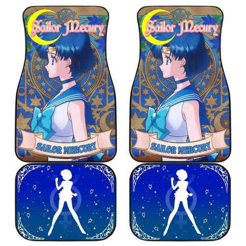 Sailor Mercury Characters Sailor Moon Main Car Floor Mats Vintage Style Anime Universal Fit 175802 - CarInspirations