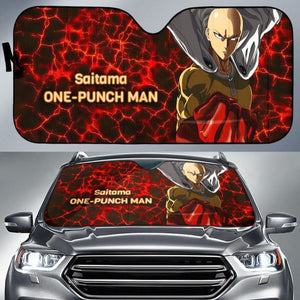 Saitama One Punch Man Anime Auto Sun Shade Nh07 Universal Fit 111204 - CarInspirations