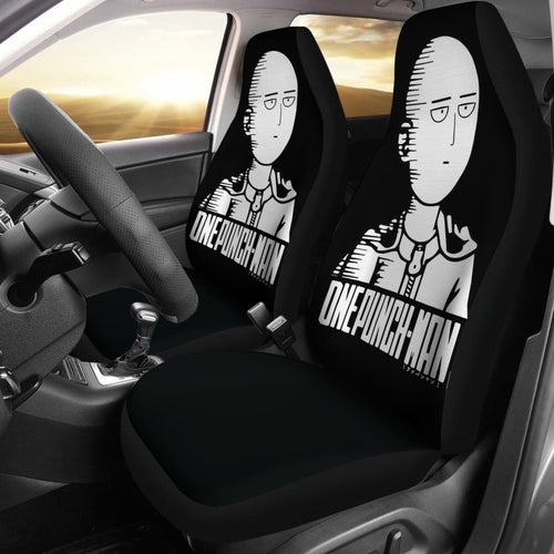Saitama One Punch Man Car Seat Covers Anime Fan Gift H051820 Universal Fit 072323 - CarInspirations