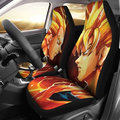 Saiyan Battle Goku Vegeta Dragon Ball Car Seat Covers (Set Of 2) Universal Fit 051012 - CarInspirations