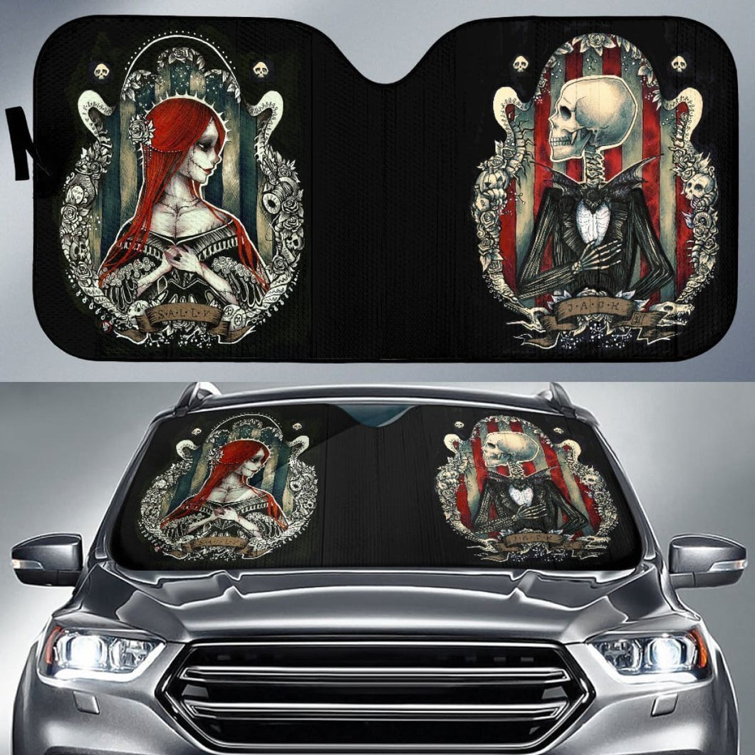Sally & Jack Nightmare Before Christmas Auto Sun Shades Lt02 Universal Fit 111204 - CarInspirations