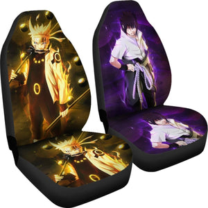 Sasuke And Naruto Art Car Seat Covers Anime Fan Gift H053120 Universal Fit 072323 - CarInspirations