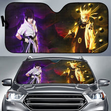 Load image into Gallery viewer, Sasuke And Naruto Art Car Sun Shade Anime Fan Gift Universal Fit 103530 - CarInspirations