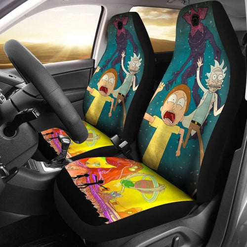 Scared Rick And Morty Car Seat Covers Lt04 Universal Fit 225721 - CarInspirations