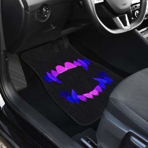Scary Teeth Blue Neon Color Car Floor Mats Universal Fit 051012 - CarInspirations