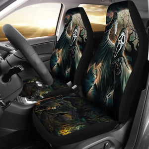 Scream Ghost Face Car Seat Covers Lt02 Universal Fit 225721 - CarInspirations