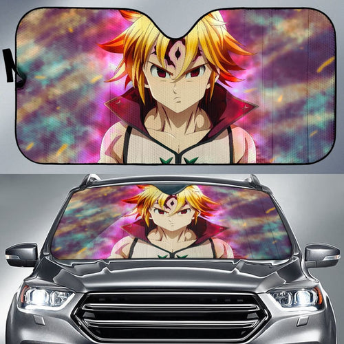 Seven Deadly Sins Zeldris Car Sun Shade Anime Fan Gift Universal Fit 173905 - CarInspirations