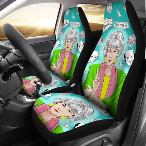Shady Pines Car Seat Covers The Golden Girls Tv Show Universal Fit 051012 - CarInspirations