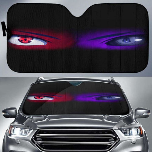 Sharingan Eyes Red And Purple Auto Sun Shades 918b Universal Fit - CarInspirations