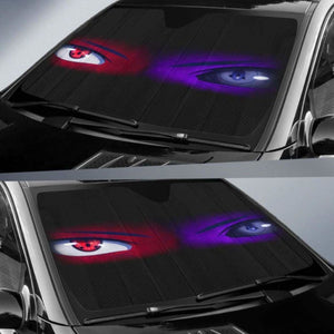 Sharingan Eyes Red And Purple Auto Sun Shades 918b Universal Fit - CarInspirations