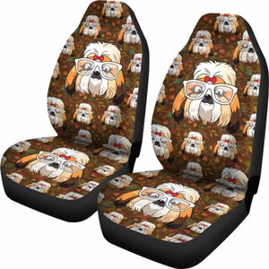 Shih Tzu Cartoon Dogs Style Car Seat Covers Universal Fit 051012 - CarInspirations