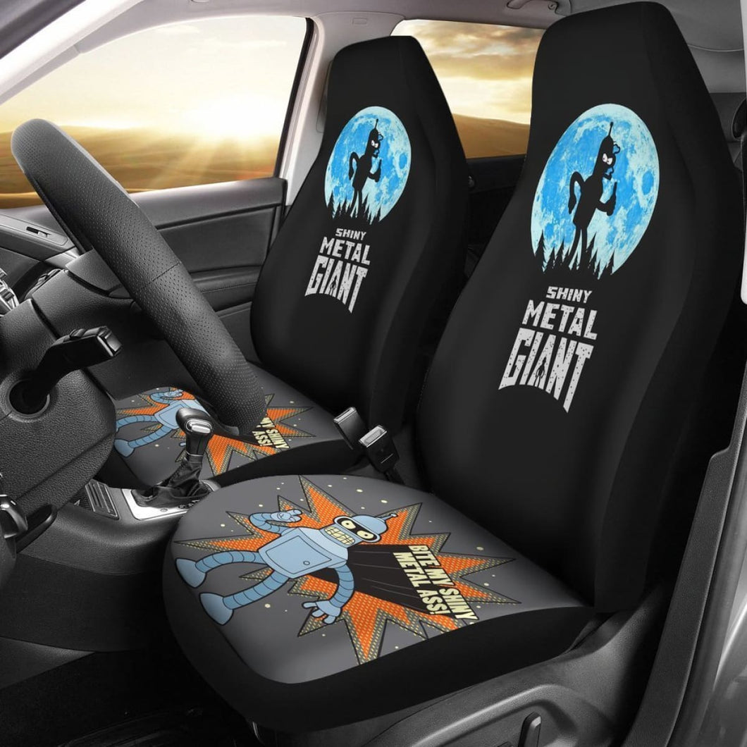 Shiny Metal Giant Bender Futurama Car Seat Covers Universal Fit 225721 - CarInspirations