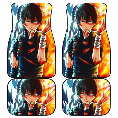 Shouto Todoroki Fighting Mode Anime Car Floor Mats Universal Fit 051012 - CarInspirations
