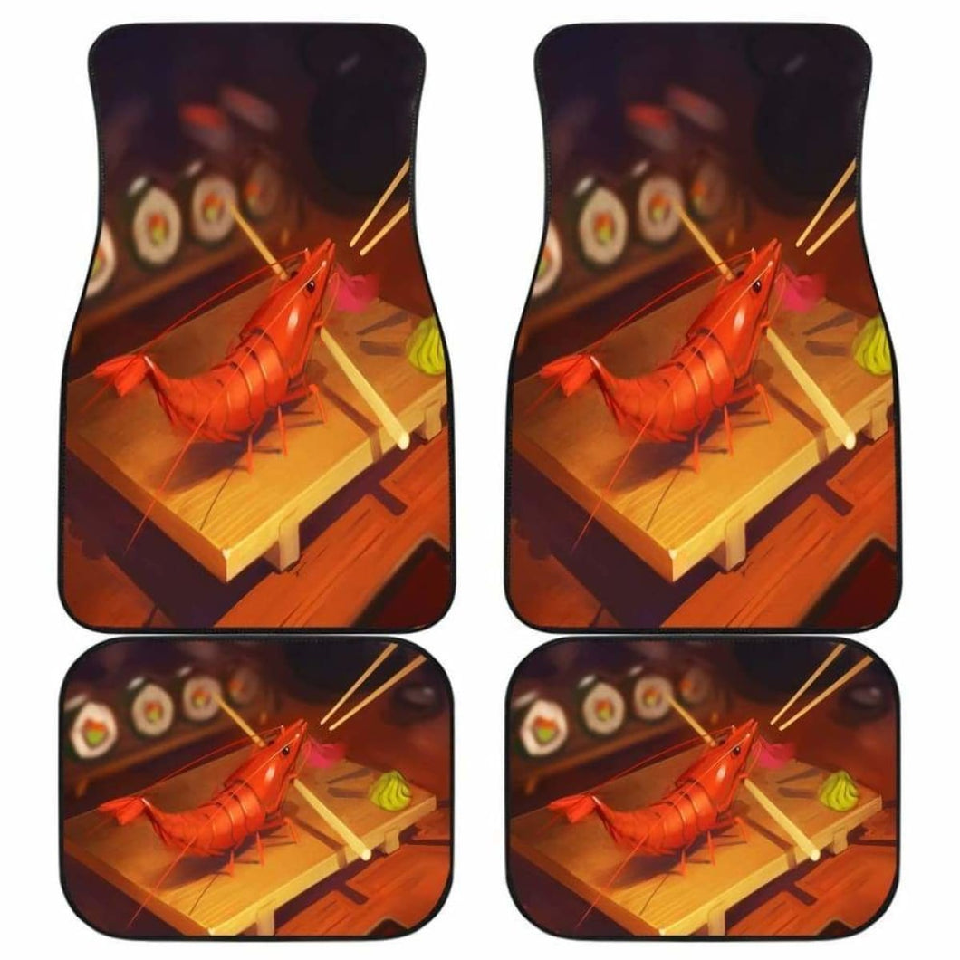 Shrim Food Sushi Cartoon Car Floor Mats Universal Fit 051012 - CarInspirations
