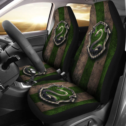 Slytherin Logo Car Seat Covers Harry Potter Movie Fan Gift H200211 Universal Fit 225311 - CarInspirations