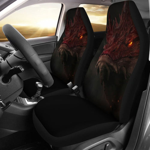 Smaug Head Car Seat Covers For The Hobbit Fan12 Universal Fit 194801 - CarInspirations