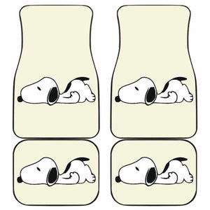 Snoopy Cartoon Yellow Theme Car Floor Mats Universal Fit 051012 - CarInspirations