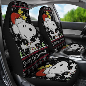 Snoopy Christmas Fan Art Car Seat Cover Universal Fit 210212 - CarInspirations