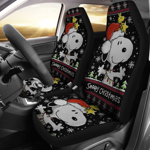 Snoopy Christmas Fan Art Car Seat Cover Universal Fit 210212 - CarInspirations