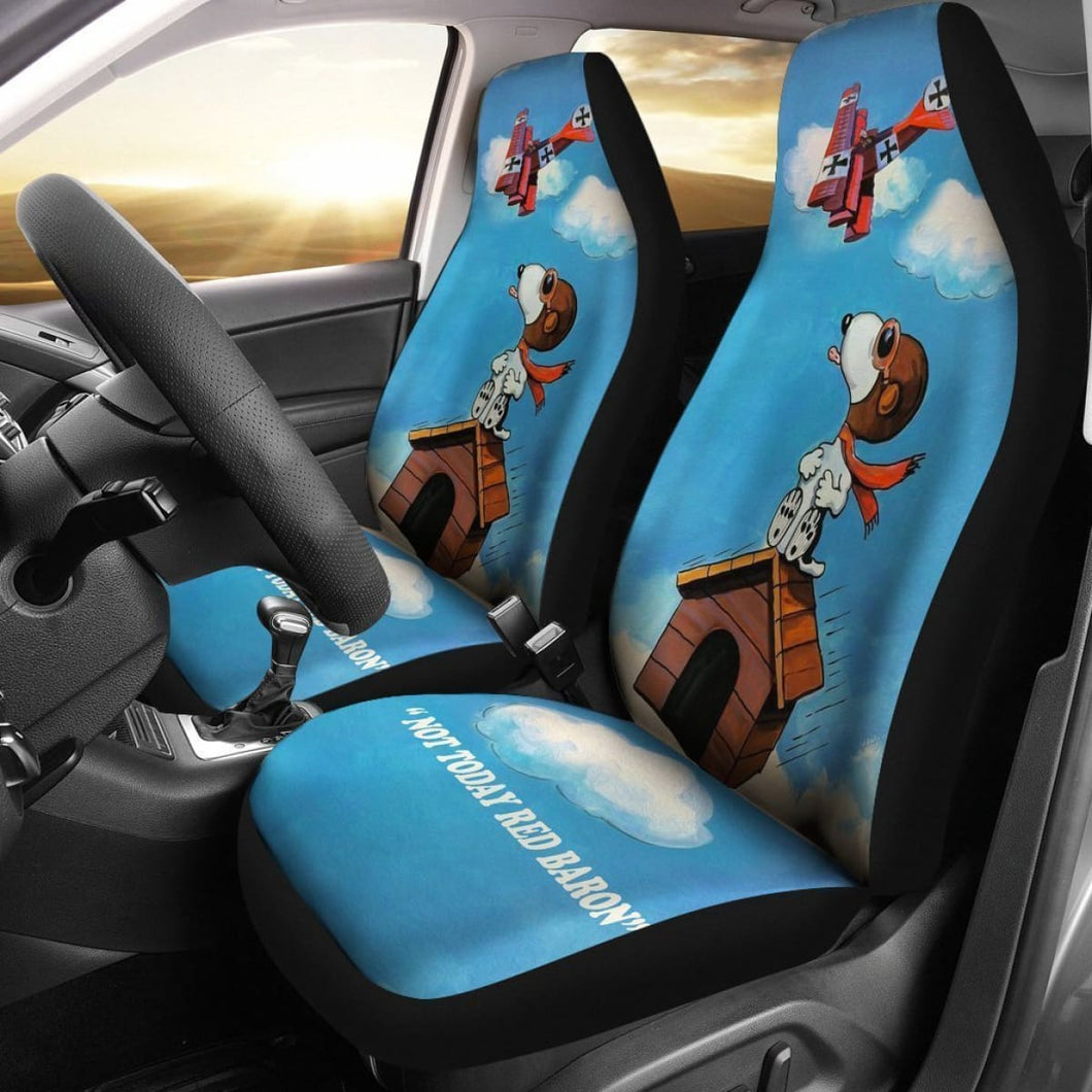 Snoopy Flying Ace Not Today Baron Car Seat Covers Mn05 Universal Fit 225721 - CarInspirations