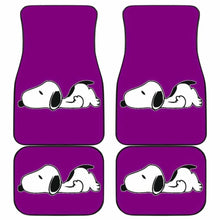 Load image into Gallery viewer, Snoopy Lazy In Purple Theme Car Floor Mats Universal Fit 051012 - CarInspirations