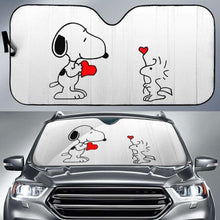 Load image into Gallery viewer, Snoopy Love Car Sun Shades 918b Universal Fit - CarInspirations