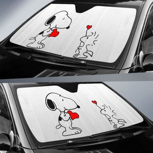 Snoopy Love Car Sun Shades 918b Universal Fit - CarInspirations