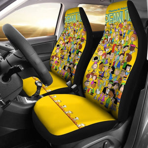 Snoopy Peanuts Full Character Yellow Car Seat Covers Lt03 Universal Fit 225721 - CarInspirations