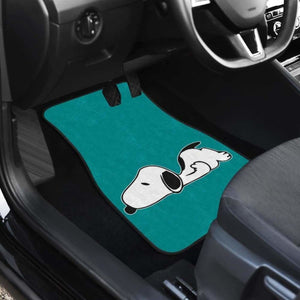 Snoopy Sleeping In Blue Theme Car Floor Mats Universal Fit 051012 - CarInspirations