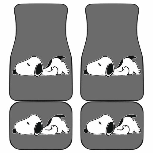 Snoopy Sleepy Lazy Gray Theme Car Floor Mats Universal Fit 051012 - CarInspirations