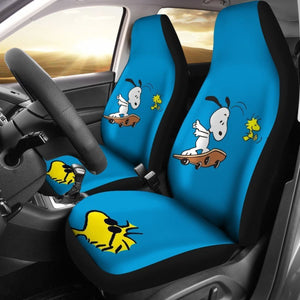 Snoopy & Woodstock Car Seat Covers Lt03 Universal Fit 225721 - CarInspirations