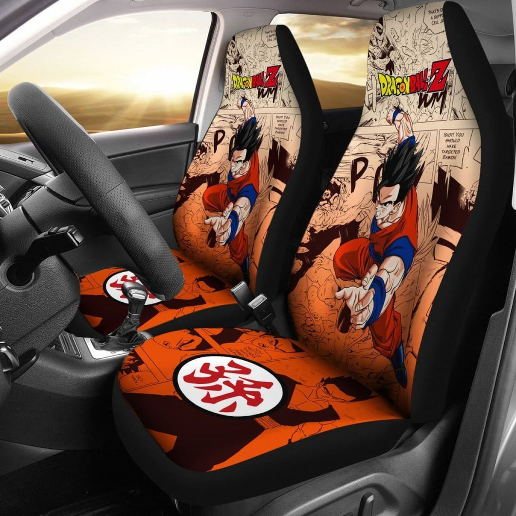 Son Gohan Dragon Ball Z Car Seat Covers Manga Mixed Anime Universal Fit 194801 - CarInspirations