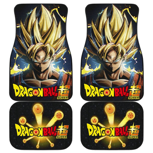 Songoku Dragon Ball Car Floor Mats Manga Fan Gift Universal Fit 103530 - CarInspirations