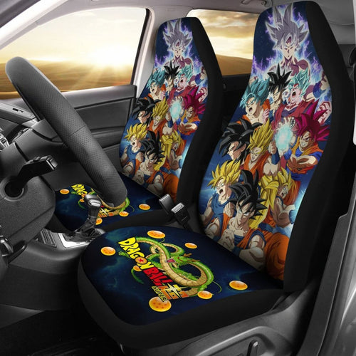 Songoku Dragon Ball Car Seat Covers Manga Fan Gift Universal Fit 103530 - CarInspirations