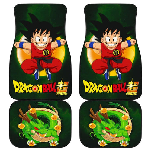 Songoku Funny Dragon Ball Kid Car Floor Mats Manga Universal Fit 103530 - CarInspirations