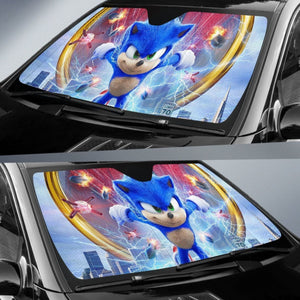 Sonic The Hedgehog Car Sun Shades Movie H033120 Universal Fit 225311 - CarInspirations