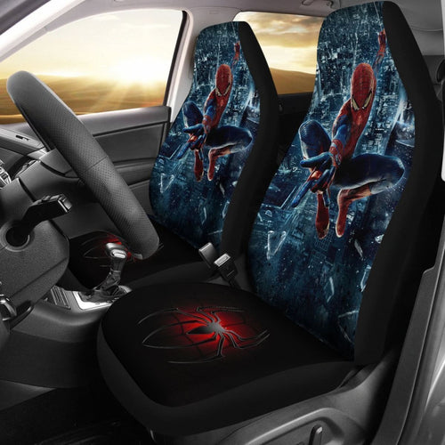 Spider-Man Above City Car Seat Covers Nh07 Universal Fit 225721 - CarInspirations