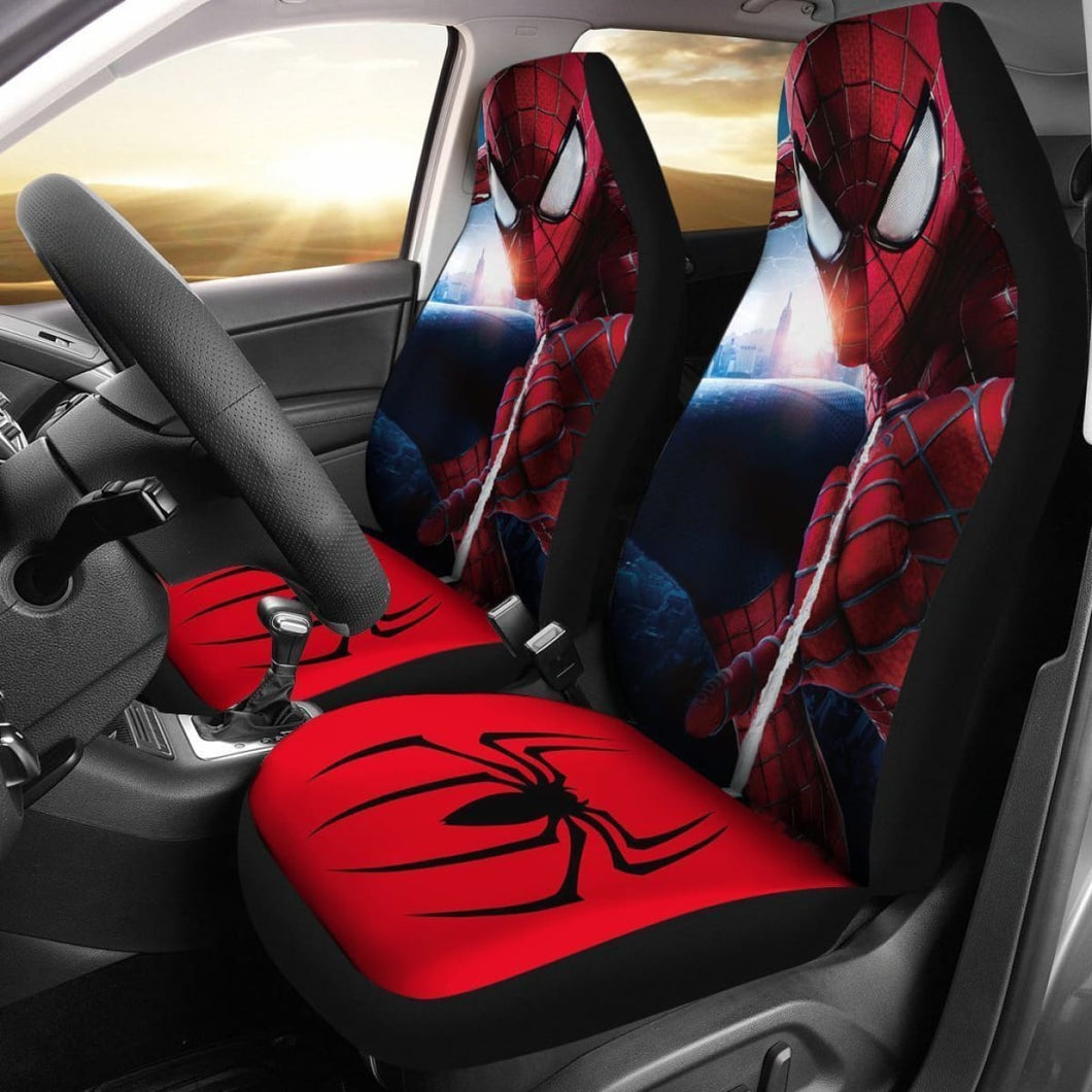 Spider-Man Sprayed Silk Car Seat Covers Nh07 Universal Fit 225721 - CarInspirations