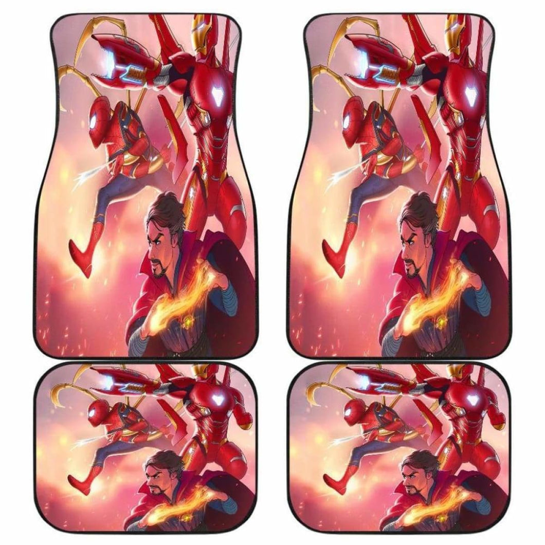 Spiderman Iron Man Doctor Strange Car Floor Mats Universal Fit - CarInspirations