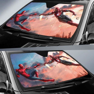 Spiderman X Iron Man Car Auto Sun Shades Universal Fit 051312 - CarInspirations