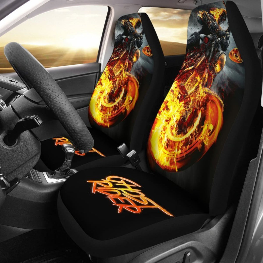 Spirit Of Vengeance Ghost Rider Car Seat Covers Lt04 Universal Fit 225721 - CarInspirations