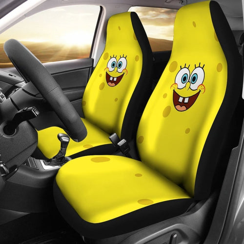 Spongebob Face Funny Car Seat Covers Universal Fit 225721 - CarInspirations