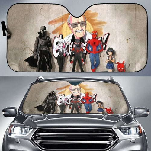 Stan Lee & Spider Man Auto Sun Shades Lt02 Universal Fit 111204 - CarInspirations