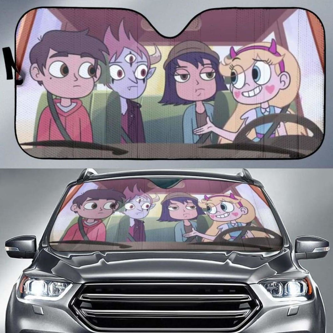 Star Vs The FoE Of Evil Car Sun Shade 918b Universal Fit - CarInspirations