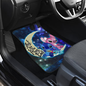 Stich and Angel Car Floor Mats Cartoon Fan Gift H041420 Universal Fit 084218 - CarInspirations