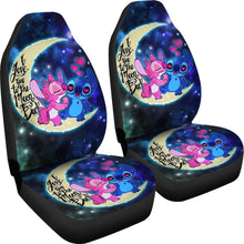 Load image into Gallery viewer, Stich &amp; Angel Love Car Seat Covers Cartoon Fan Gift H041420 Universal Fit 084218 - CarInspirations