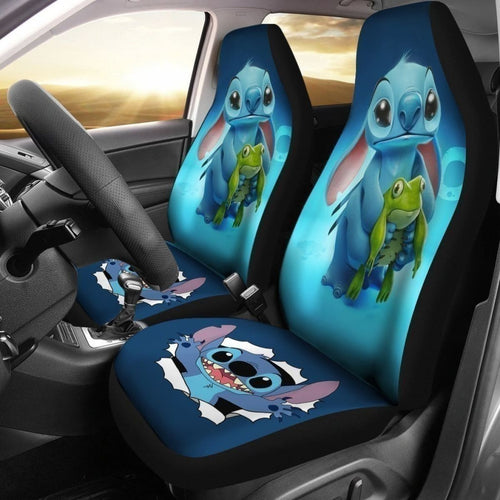Stitch & Frog Funny Car Seat Covers Universal Fit 194801 - CarInspirations